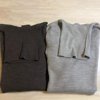 ムジルシリョウヒン(MUJI (無印良品))の無印良品　首のチクチクをおさえた洗えるリブ編みタートルネックセーター(ニット/セーター)