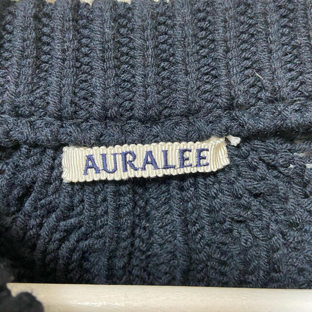 AURALEE 19AW アランニット　ブラック　黒　オーラリー　セーター