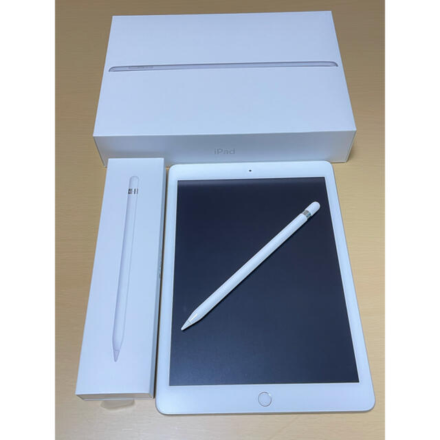 Apple Pencil 付】iPad 第6世代 32GB ホワイト【美品】 交換無料