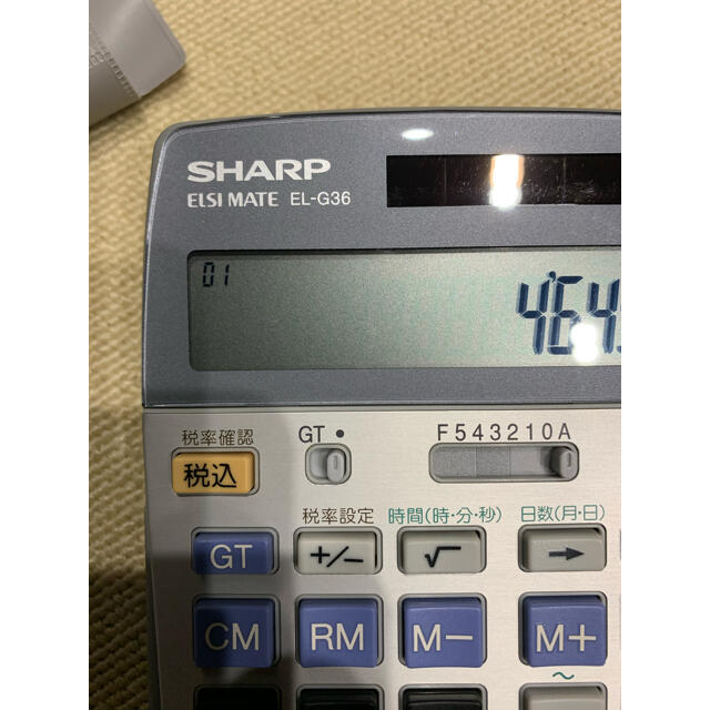 SHARP(シャープ)のシャープ EL-G36 学校用電卓 廃番品 インテリア/住まい/日用品のオフィス用品(オフィス用品一般)の商品写真