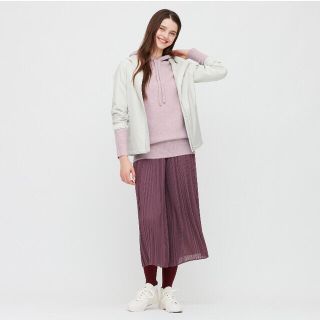 ユニクロ(UNIQLO)のUNIQLO  ユニクロ　スフレヤーンロングプルパーカ(ニット/セーター)