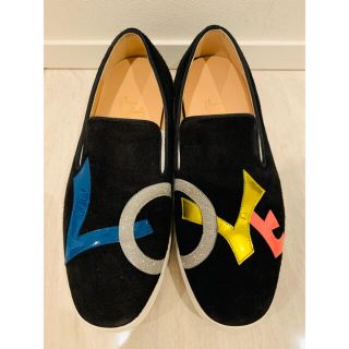 クリスチャンルブタン(Christian Louboutin)のクリスチャンルブタン　スリッポン　love 39 ブラック　スウェード(スリッポン/モカシン)