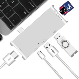 アイパッド(iPad)の6in1 USB-C ハブ MacBook,iPadPro(PC周辺機器)