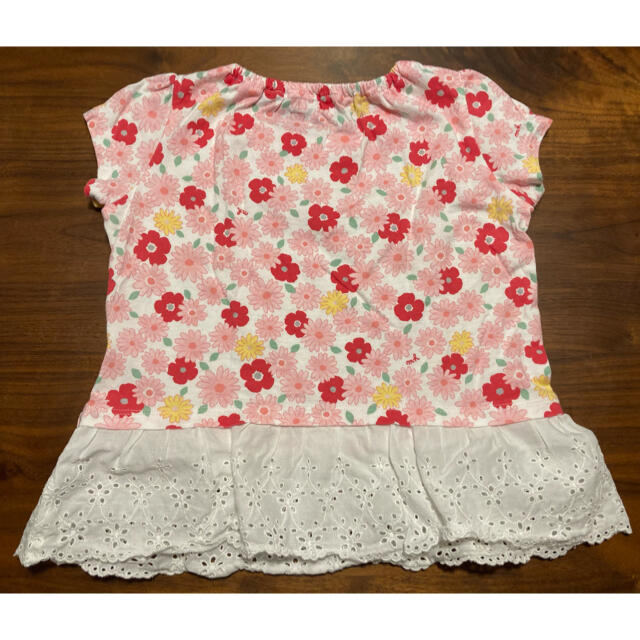 mikihouse(ミキハウス)のミニハウス　花柄トップス キッズ/ベビー/マタニティのベビー服(~85cm)(Ｔシャツ)の商品写真