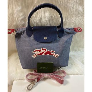 ロンシャン(LONGCHAMP)のロンシャン オンザロード 限定品 デニム風　2way ショルダーバッグ Sサイズ(ショルダーバッグ)