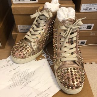 クリスチャンルブタン(Christian Louboutin)のルブタン ハイカット スパイク スニーカー 36 (スニーカー)