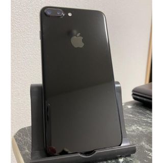 アイフォーン(iPhone)の【最終値下げ】7 plus simフリー jet black 64GB オマケ有(スマートフォン本体)