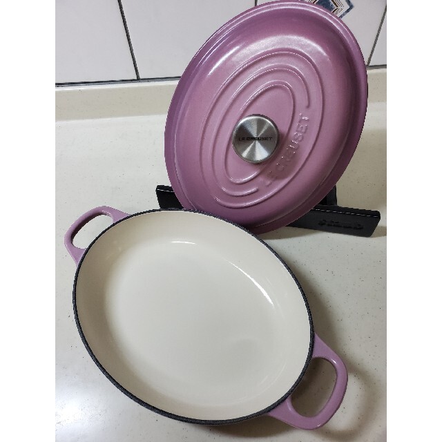 新着商品 モーヴピンク ビュッフェキャセロール オーバル ルクルーゼ - 調理器具