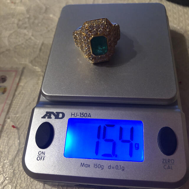 エメラルド　ダイヤモンド　750 レディースのアクセサリー(リング(指輪))の商品写真