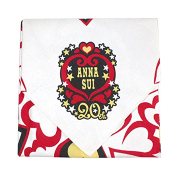 ANNA SUI(アナスイ)の(アナスイ) ANNA SUI ハンカチ タオル ハート ロゴ 白 ホワイト   レディースのファッション小物(ハンカチ)の商品写真