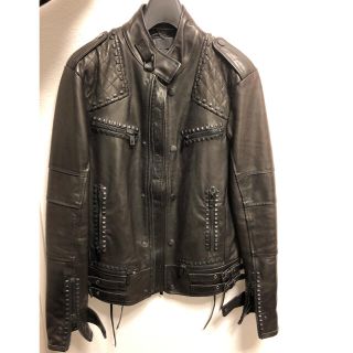 ディーゼル(DIESEL)のディーゼルブラックゴールドレザージャケット(レザージャケット)