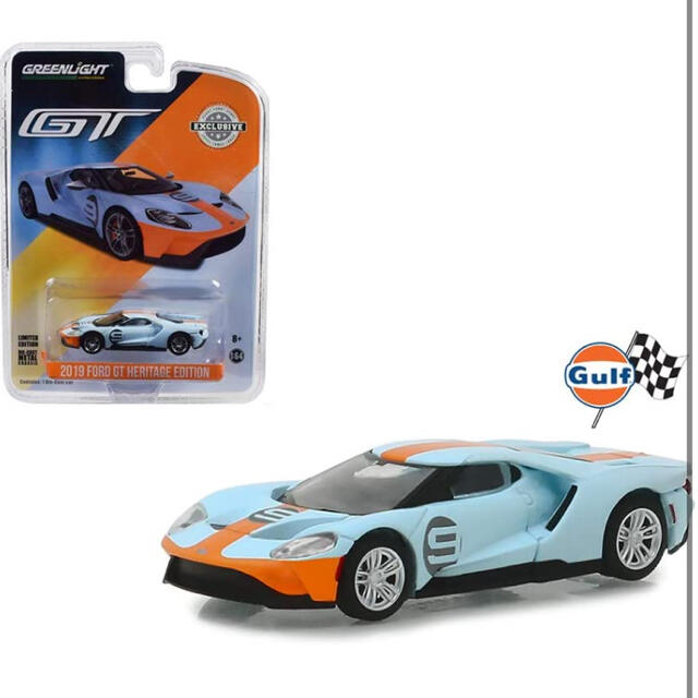 グリーンライト　2019 FORD GT HERITAGE EDITION エンタメ/ホビーのおもちゃ/ぬいぐるみ(ミニカー)の商品写真