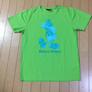 ディズニー(Disney)のミッキー蛍光グリーンドライTシャツ(Tシャツ/カットソー(半袖/袖なし))