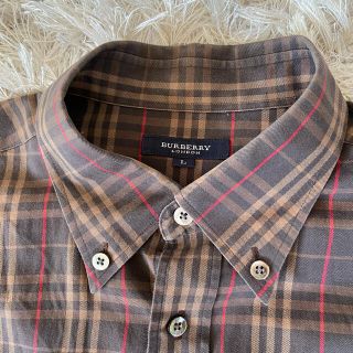 バーバリー(BURBERRY)のバーバリー　チェックシャツ　ブラウン　Lサイズ　Burberry(シャツ)