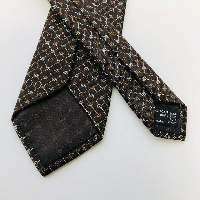 Gucci(グッチ)のGUCCI ネクタイ シルク GG柄 ブラウン メンズのファッション小物(ネクタイ)の商品写真