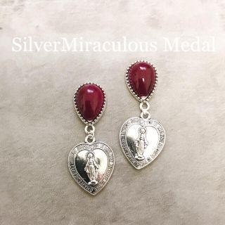 SilverMiraculous Medal pierce(ピアス)