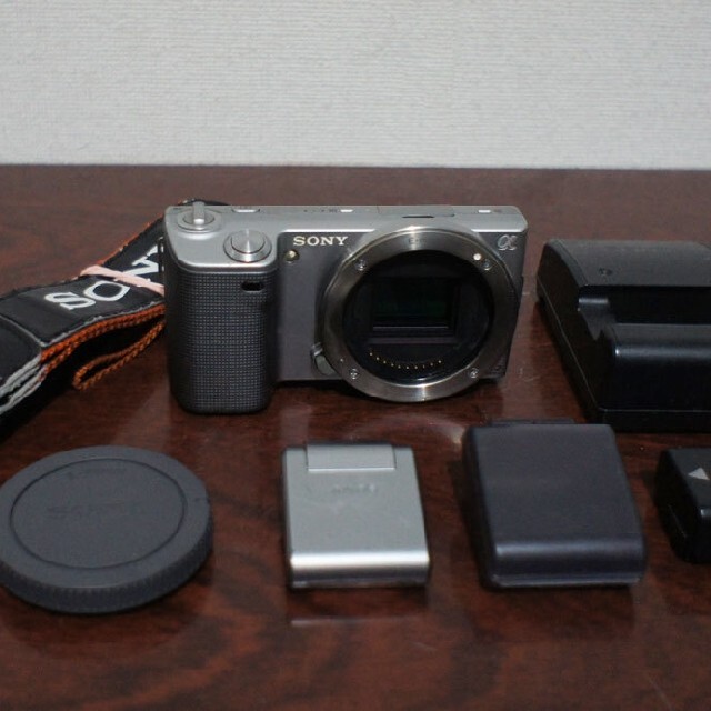 SONY NEX-5 ミラーレス一眼 ボディ 背景ぼけコントロール有 ストロボ付