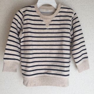 ムジルシリョウヒン(MUJI (無印良品))の無印良品 トレーナー 90 ボーダー(Tシャツ/カットソー)