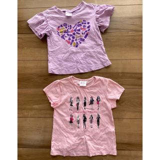 ジーユー(GU)のわらびもち様専用★GUバービーTシャツ&ユニクロフラミンゴレギンス(Tシャツ/カットソー)