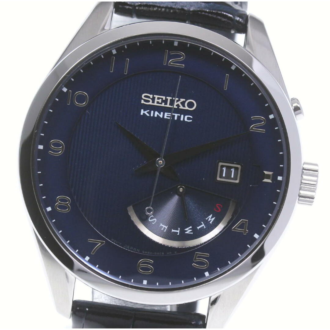 ☆美品【SEIKO】セイコー キネティック 日本未発売モデル SRN061P1 オートクォーツ メンズ【ev20】