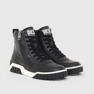 ディーゼル(DIESEL)のDIESEL レザーハイカットスニーカー　27センチ(スニーカー)