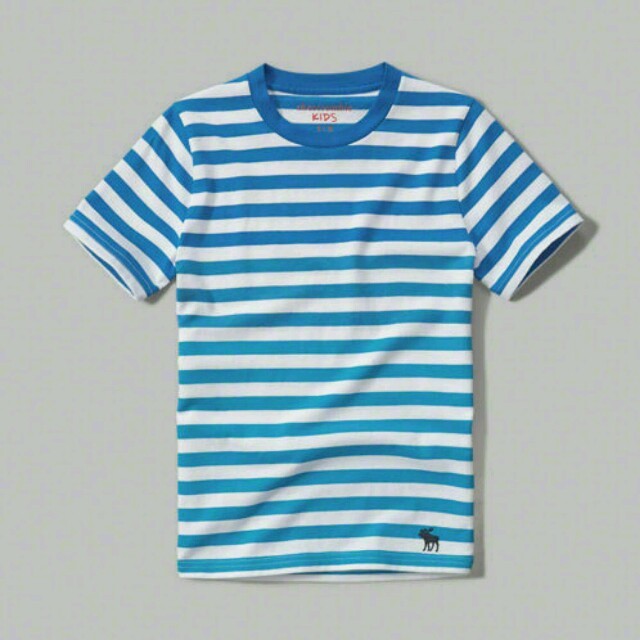 Abercrombie&Fitch(アバクロンビーアンドフィッチ)の【新品】アバクロボーダーTシャツキッズ メンズのトップス(Tシャツ/カットソー(半袖/袖なし))の商品写真