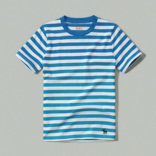 アバクロンビーアンドフィッチ(Abercrombie&Fitch)の【新品】アバクロボーダーTシャツキッズ(Tシャツ/カットソー(半袖/袖なし))