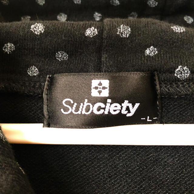 Subciety(サブサエティ)のSubciety サブサエティ　五部袖　ドットプリント　ジップパーカ　L メンズのトップス(パーカー)の商品写真