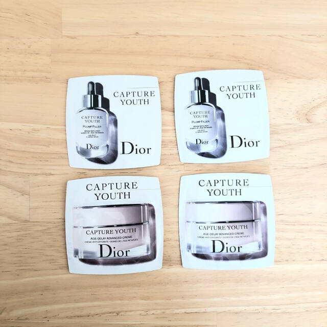 Christian Dior(クリスチャンディオール)のDior サンプル2種類2枚ずつ コスメ/美容のキット/セット(サンプル/トライアルキット)の商品写真
