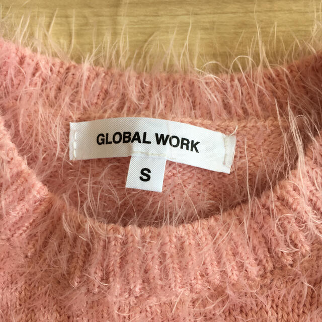 GLOBAL WORK(グローバルワーク)のキッズ 女の子服 グローバルワーク ニット セーター ピンクSサイズ キッズ/ベビー/マタニティのキッズ服女の子用(90cm~)(ニット)の商品写真