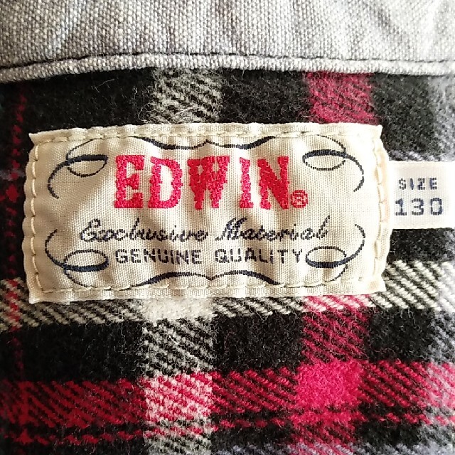 EDWIN(エドウィン)の♡ 美品 ♡ EDWIN シャツ 130 キッズ/ベビー/マタニティのキッズ服男の子用(90cm~)(ジャケット/上着)の商品写真