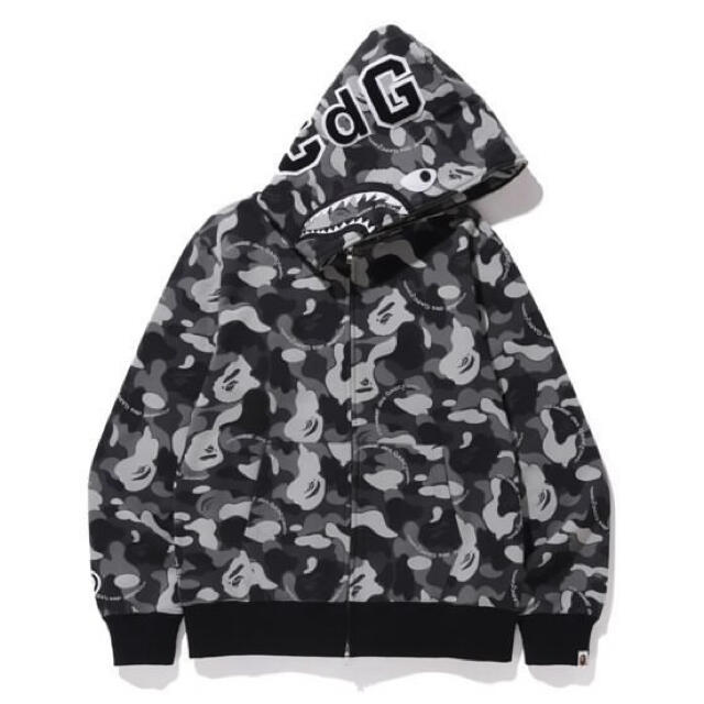 CDG BAPE SHARK FULL ZIP HOODIE サイズXL