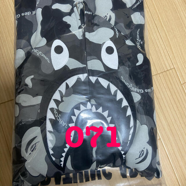 CDG BAPE SHARK FULL ZIP HOODIE サイズXL 1