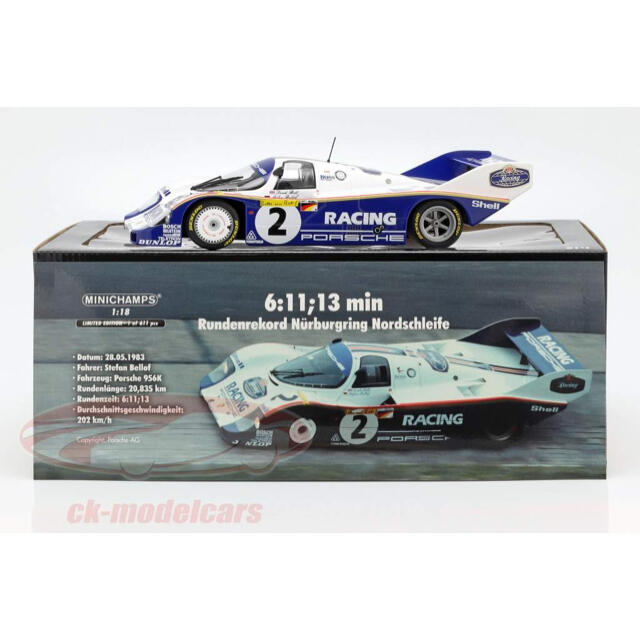 Porsche(ポルシェ)のPorsche 956K #2 レコードラップ 1000km 1983 1:18 エンタメ/ホビーのおもちゃ/ぬいぐるみ(模型/プラモデル)の商品写真