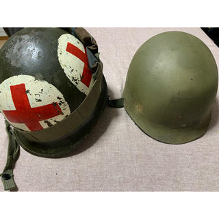 第二次世界大戦 アメリカ軍 衛生兵 赤十字 ヘルメット サバゲー 実物