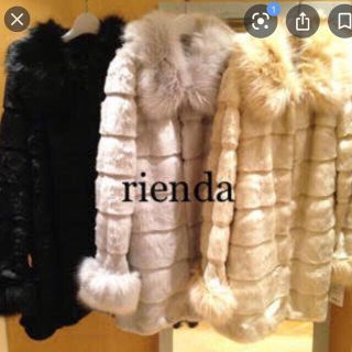 リエンダ(rienda)のrienda フェイク　ファーコート　美品(毛皮/ファーコート)