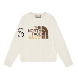 グッチ(Gucci)のTHE NORTH FACE  GUCCI コットン スウェットシャツ　Sサイズ(スウェット)