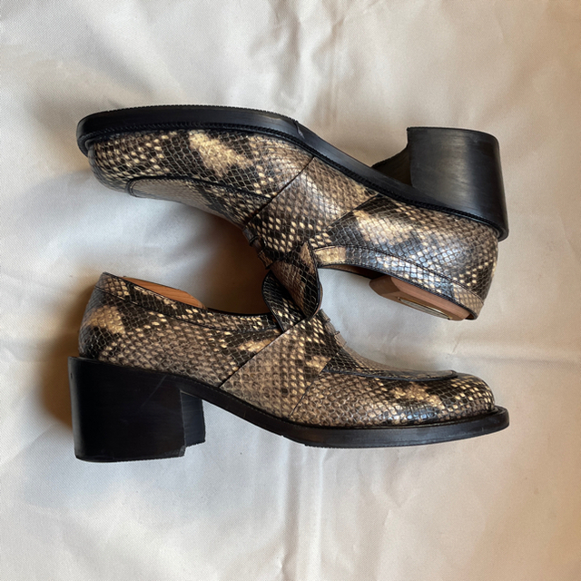 20AW DRIES VAN NOTEN Python Heel Loafer