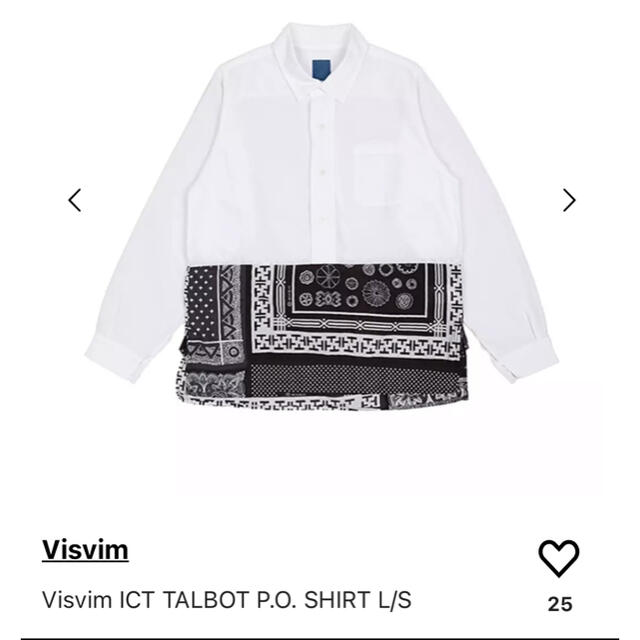 VISVIM(ヴィスヴィム)の【VISVIM】TALBOT P.O. SHIRT L/S Mサイズ メンズのトップス(シャツ)の商品写真