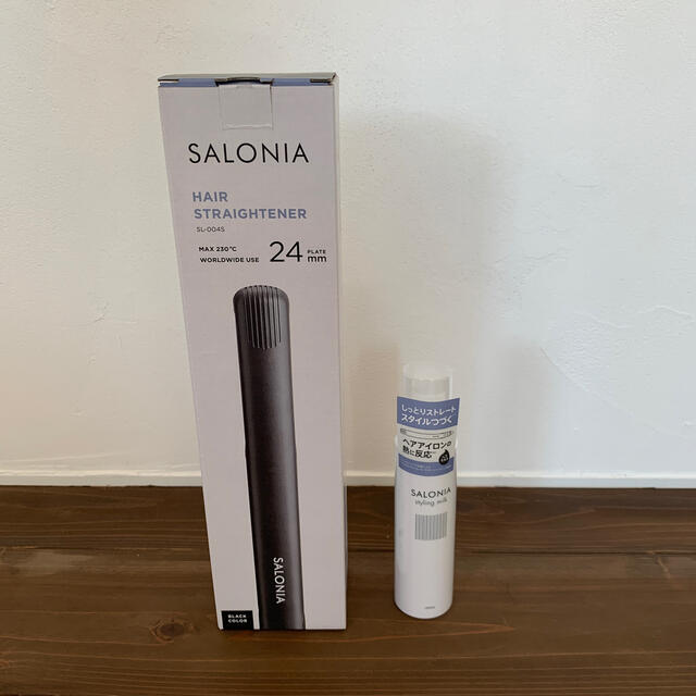 サロニア(SALONIA)ストレートヘアアイロン ブラック24mm