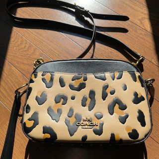 コーチ(COACH)の【値下げ】COACH コーチ  レオパードプリント カメラバッグ(ショルダーバッグ)