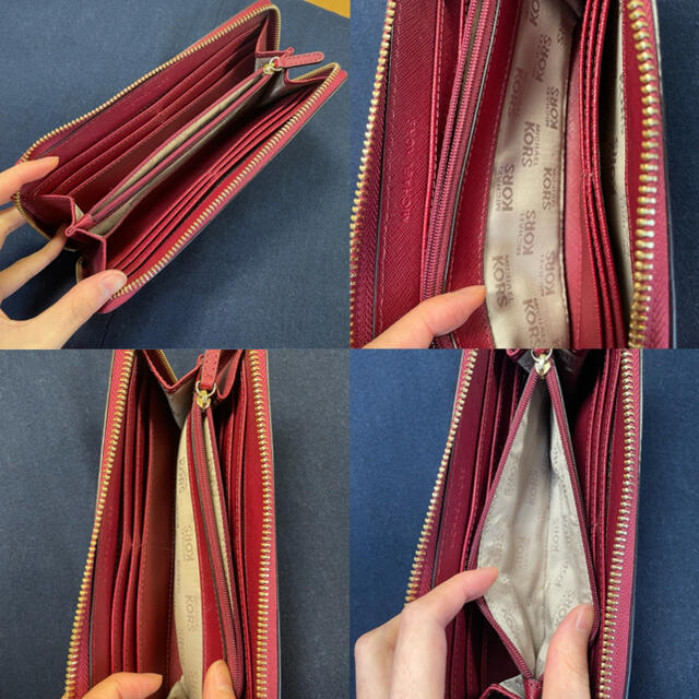 Michael Kors(マイケルコース)のマイケルコース(MICHAEL KORS)長財布（赤 レッド ボルドー） レディースのファッション小物(財布)の商品写真