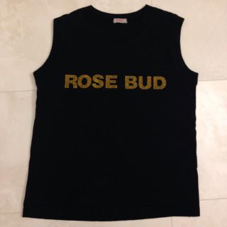 ローズバッド(ROSE BUD)のROSE BUDラメプリントタンク(タンクトップ)