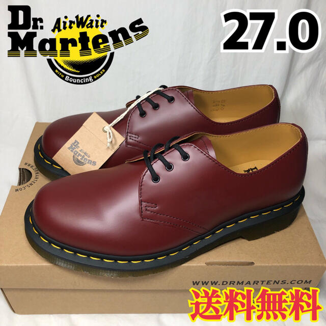 Dr.Martens(ドクターマーチン)の【新品】ドクターマーチン 3ホール ギブソン チェリーレッド 27.0 メンズの靴/シューズ(ドレス/ビジネス)の商品写真