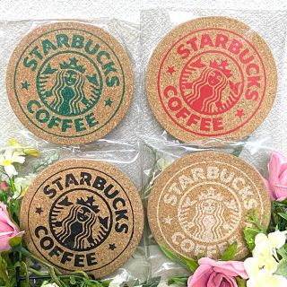 スターバックスコーヒー(Starbucks Coffee)の【大特価☆】Starbucksコルクコースター4個セット(収納/キッチン雑貨)