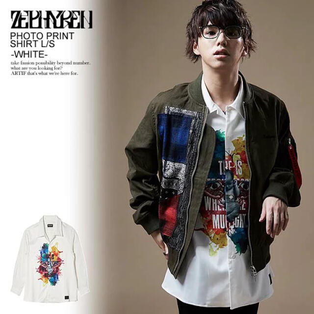 Zephyrenゼファレン ZEPHYREN PHOTO PRINT SHIRT L/S