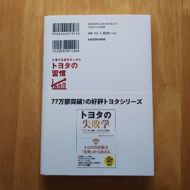 【美品】仕事の生産性が上がるトヨタの習慣 エンタメ/ホビーの本(ビジネス/経済)の商品写真