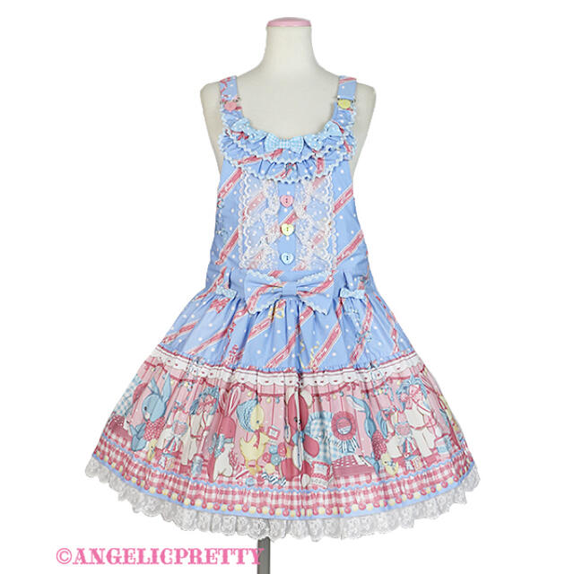 angelic pretty melody toys サロペット　ロリィタひざ丈ワンピース