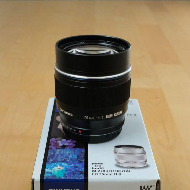 極美品】オリンパス M.ZUIKO ED 75mm F1.8 ブラック www