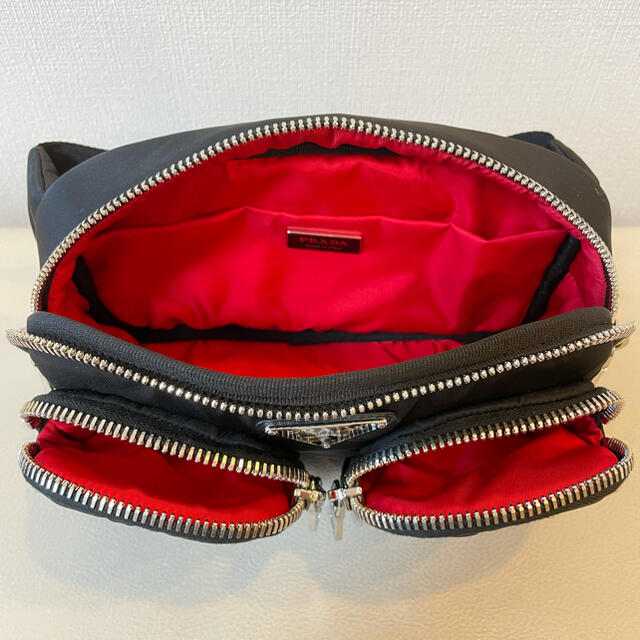 新品 PRADA プラダ TESSUTO POCKET ウエストポーチ ブラック